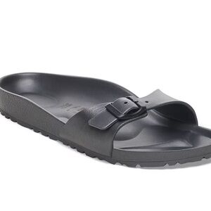 Birkenstock‎ Eva Madrid Anthrancite Slip Ons EUC Size 40 Womens 9 Black Travel